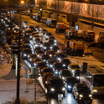 Москва автомобильная пробка зимой