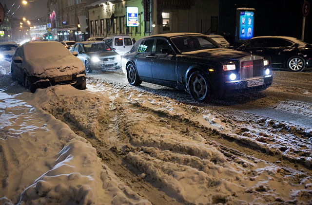 Москва снег пробки